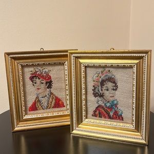 Vintage Needlepoint Women